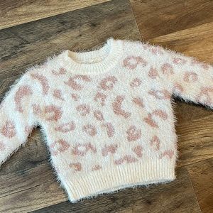 Babygirl pink leopard sweater